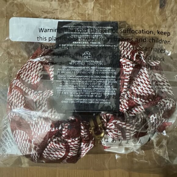 Coach Signature Cherry Swirl Print Hair Ties Pack